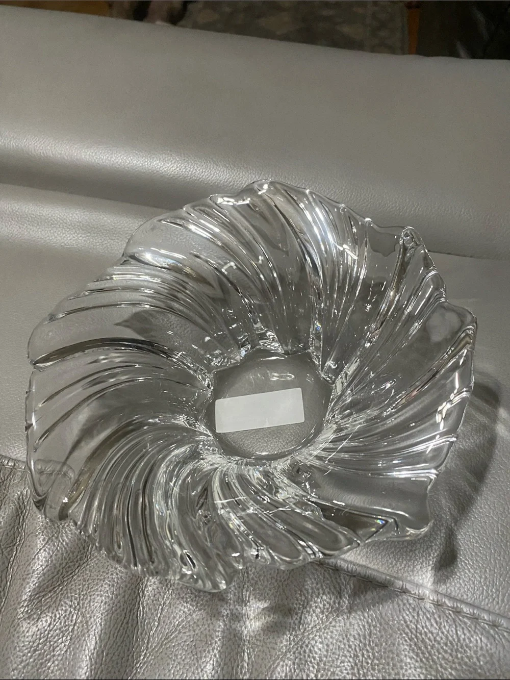 Mikasa Vintage Belle Epoque crystal swirl 8 inch glass bowl